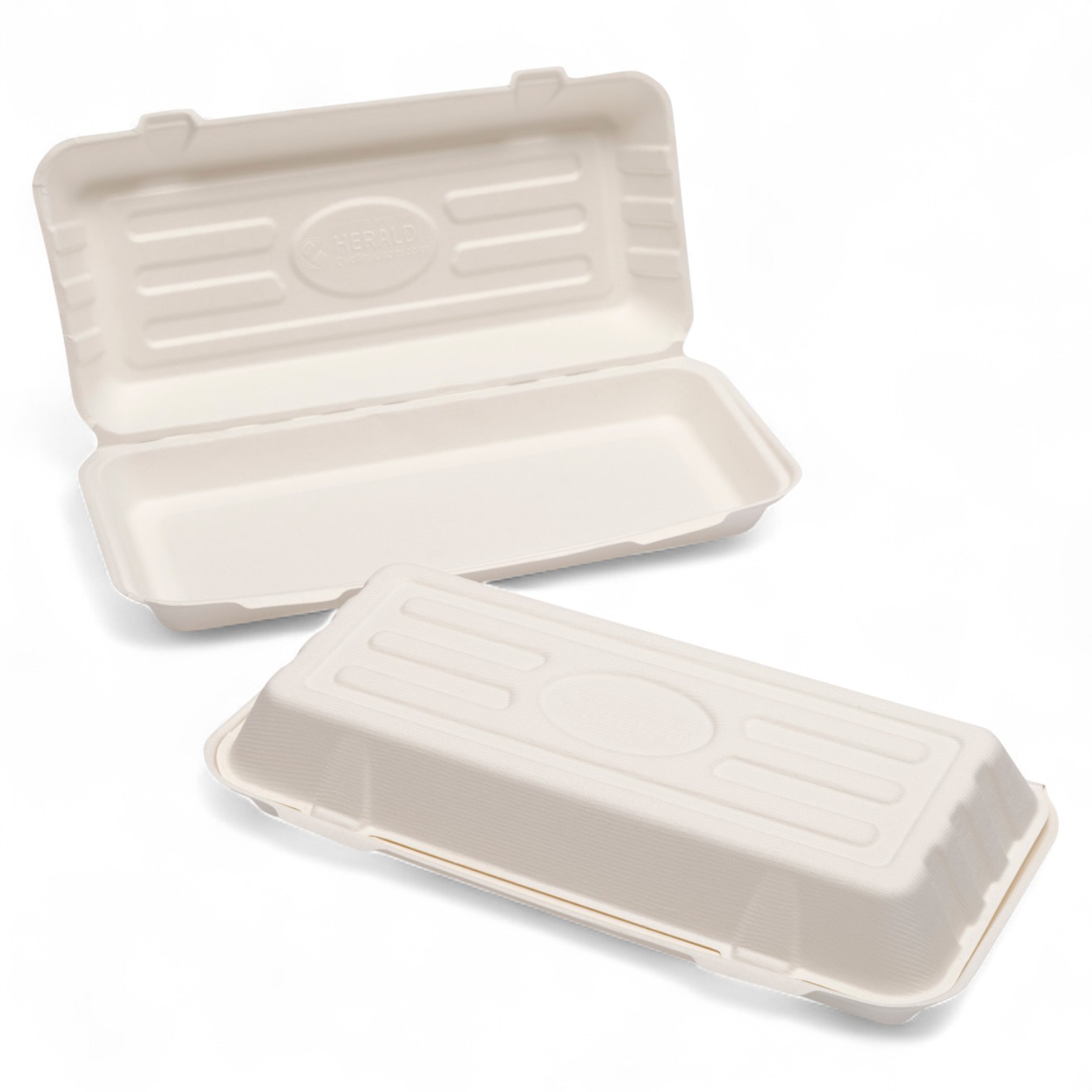 Bagasse White Large Box 12.75''x6''x2.5”