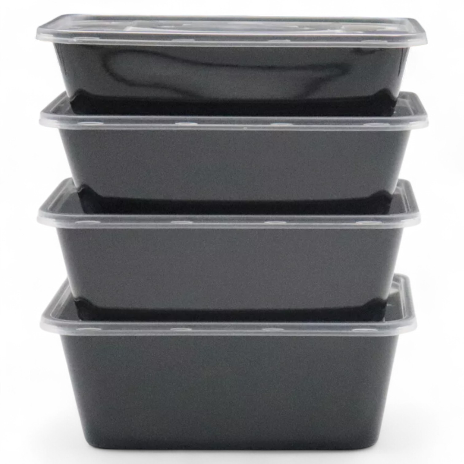 4 Sizes- Black Microwave Container & Lid 500ml-650ml-750ml-1000ml