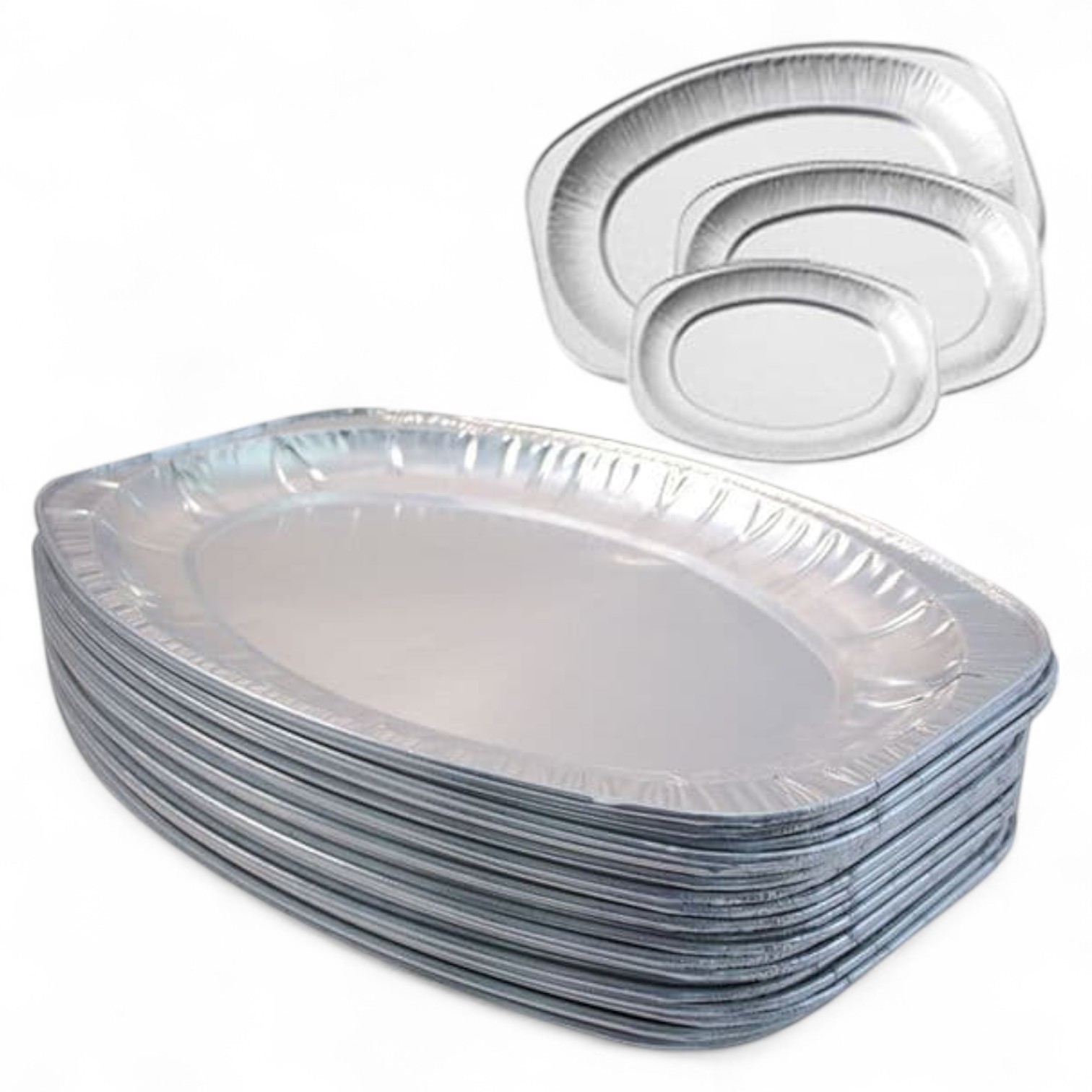14-17-22 Inch oval catering foil platter trays