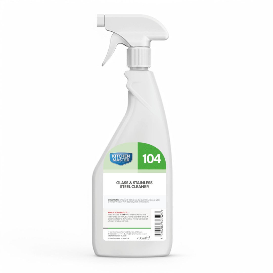 104-Glass & Stainless Steel Cleaner x 750 Ml
