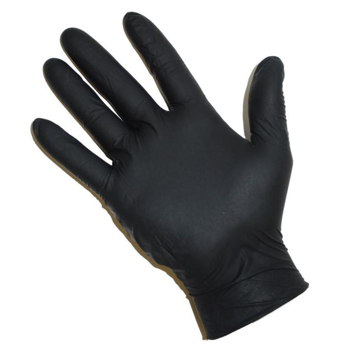 Nitrile Gloves [Large] Black Powder Free