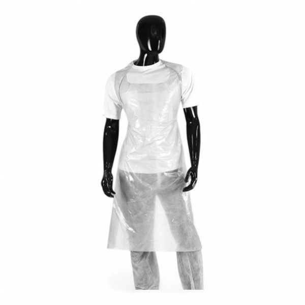 Plastic White Apron Bulk