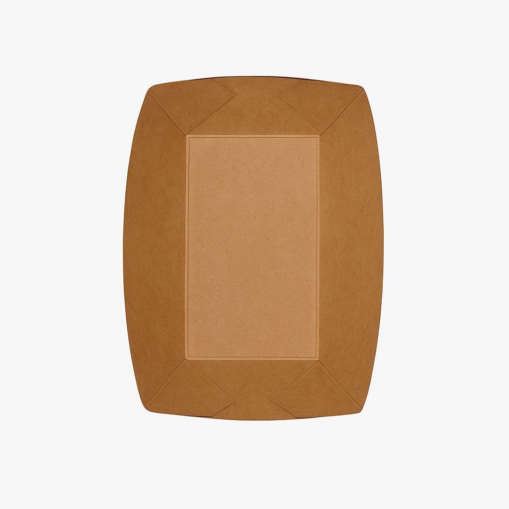 1-2-5 lb Kraft Greaseproof Food trays [473 ml]