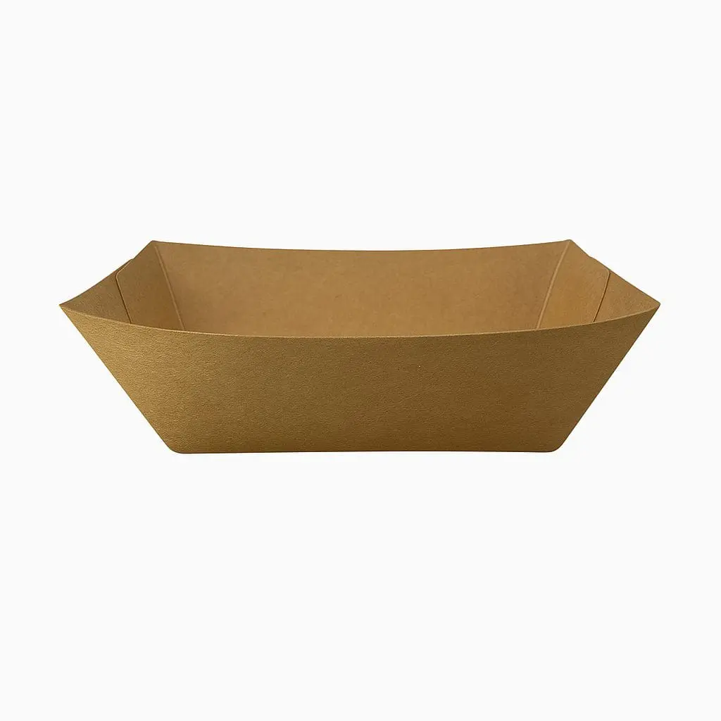 1-2-5 lb Kraft Greaseproof Food trays [473 ml]