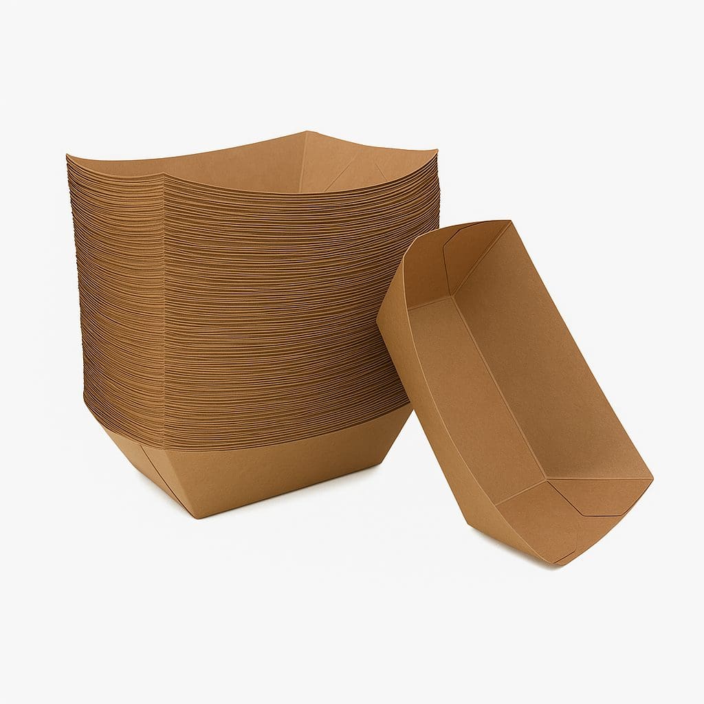 1-2-5 lb Kraft Greaseproof Food trays [473 ml]