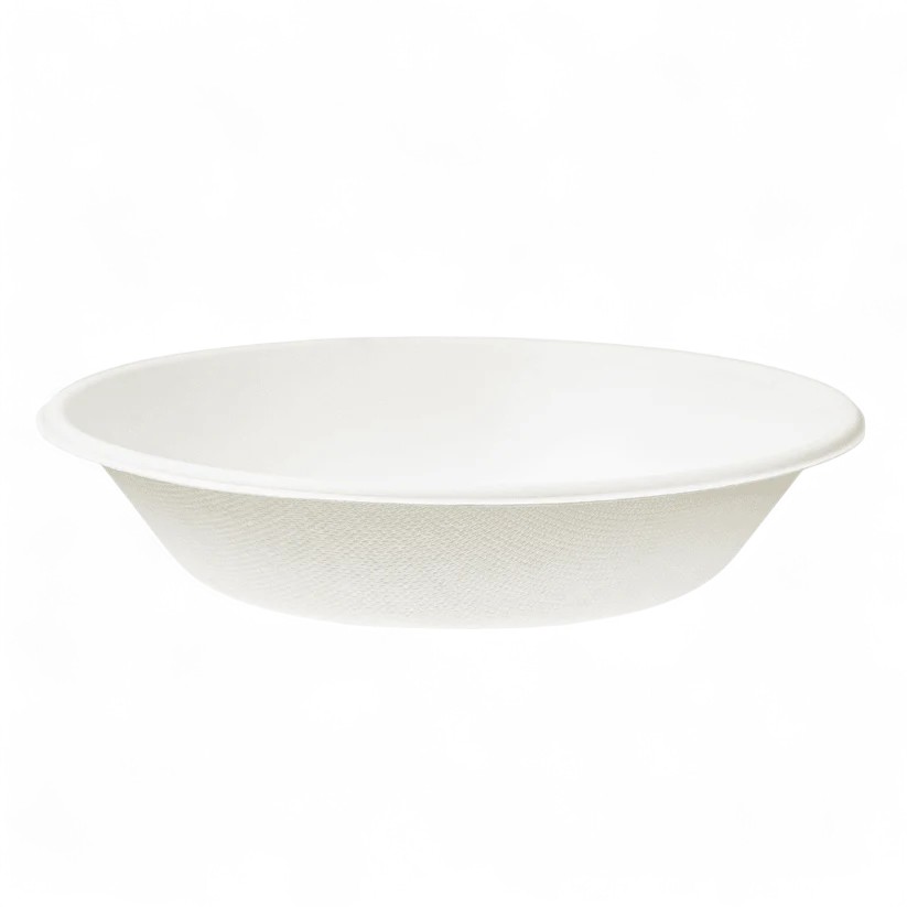 Bagasse Bowl Buddha Round White