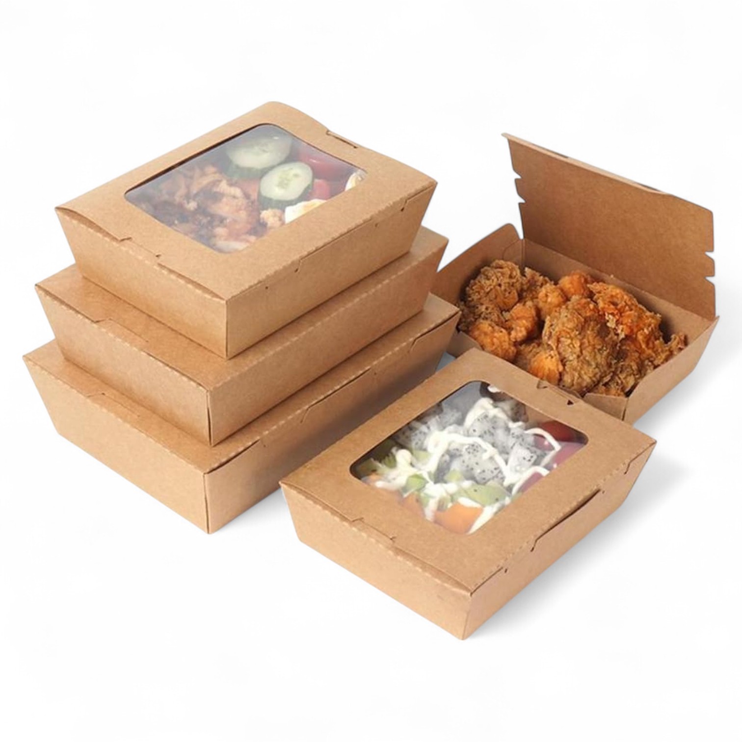 Kraft Lunch Box with Window Large