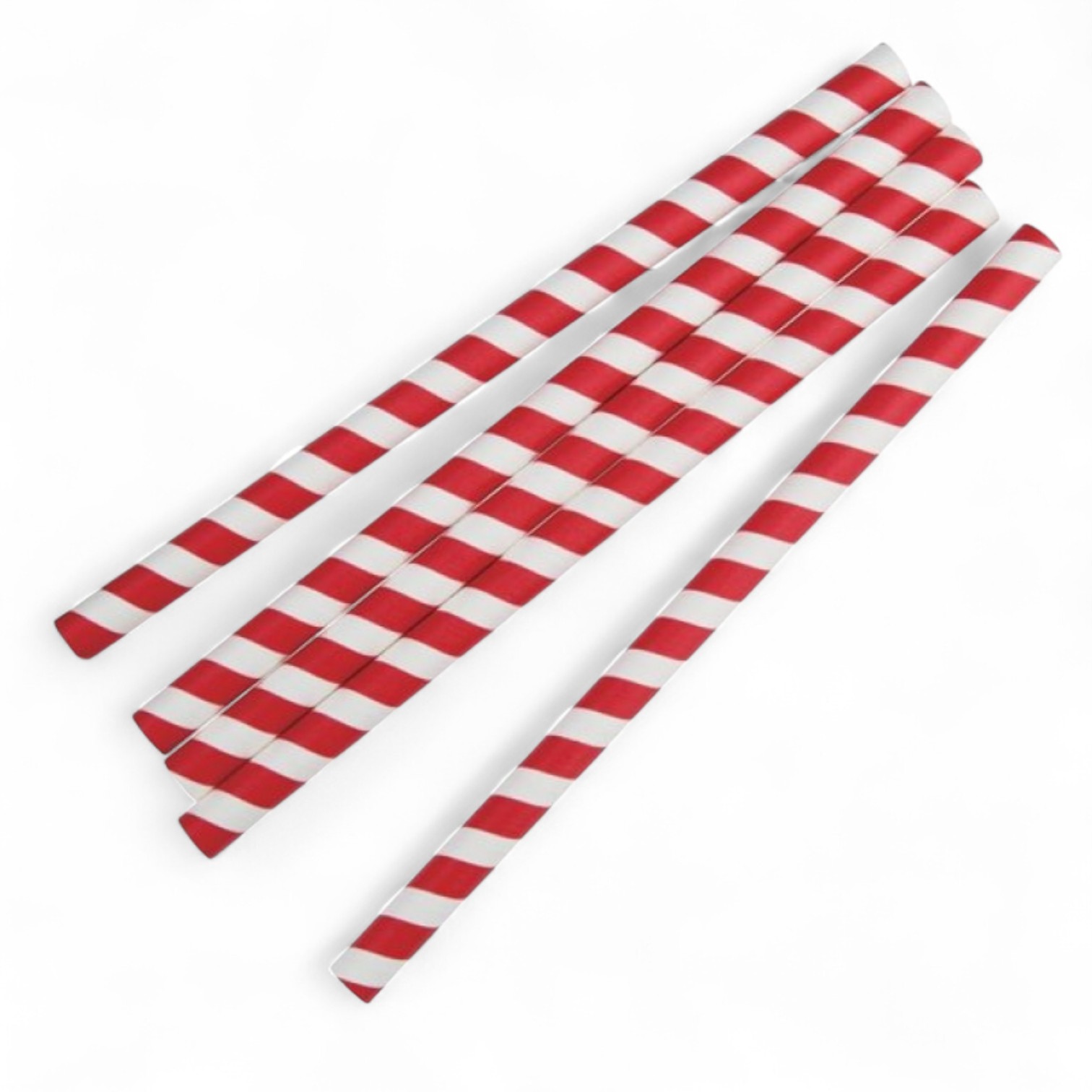 Straight Jumbo Straw 200x6mm8 Red&white