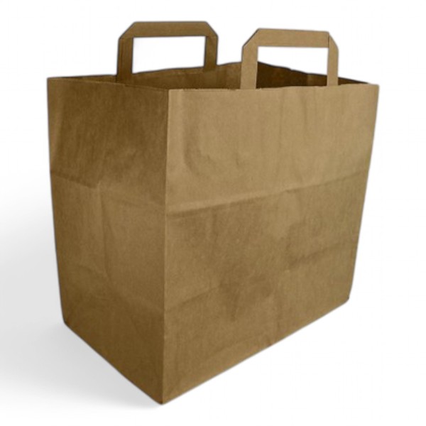 Brown Paper Carrier Bag XLarge 26x26+17 cm