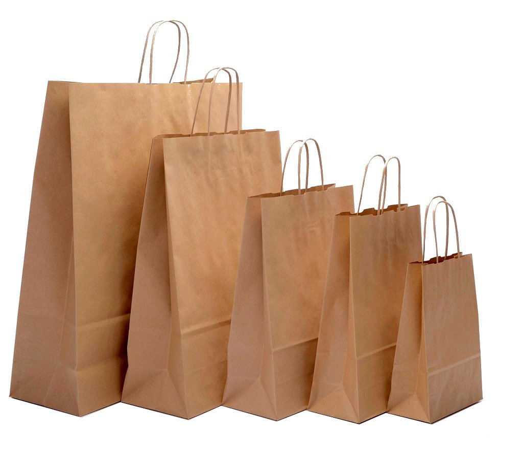 Kraft Paper Bag Twisted Handle Large - Medium - Small