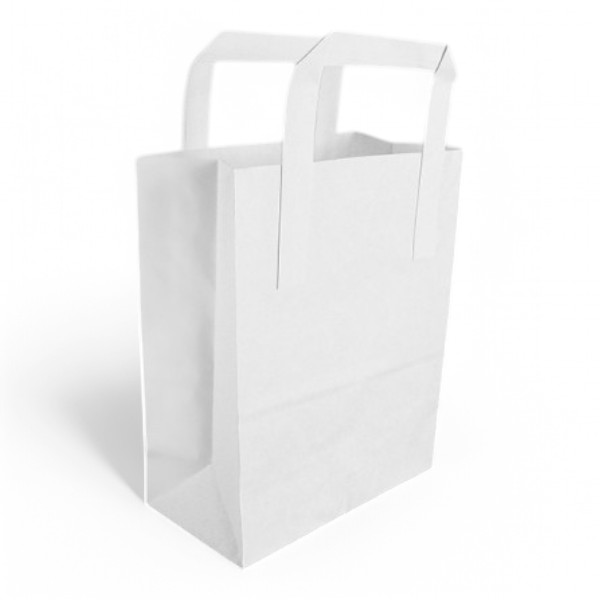 White Paper Carrier Bag Large -WPB02