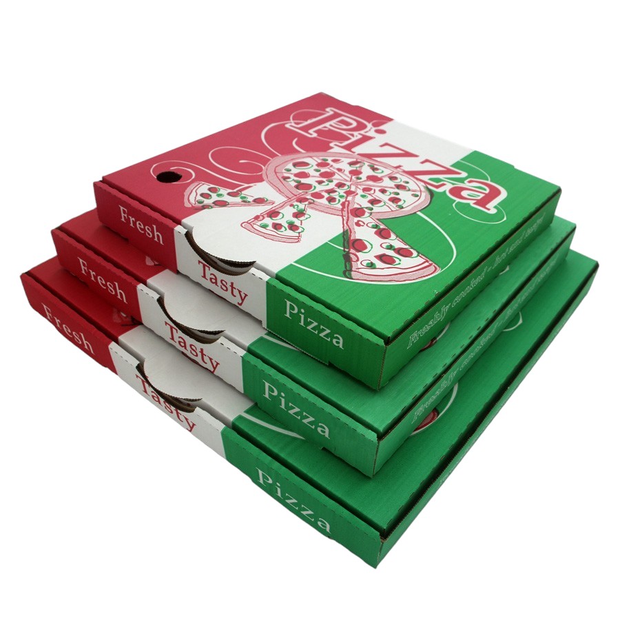 White Printed Pizza Boxe