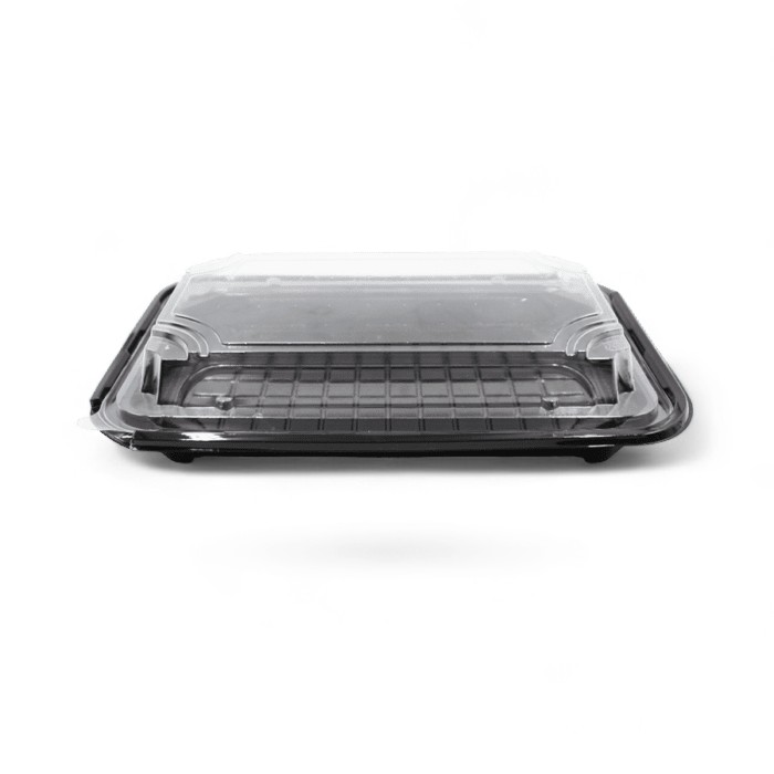 3 Sizes- Black Sushi Container Base & Lid