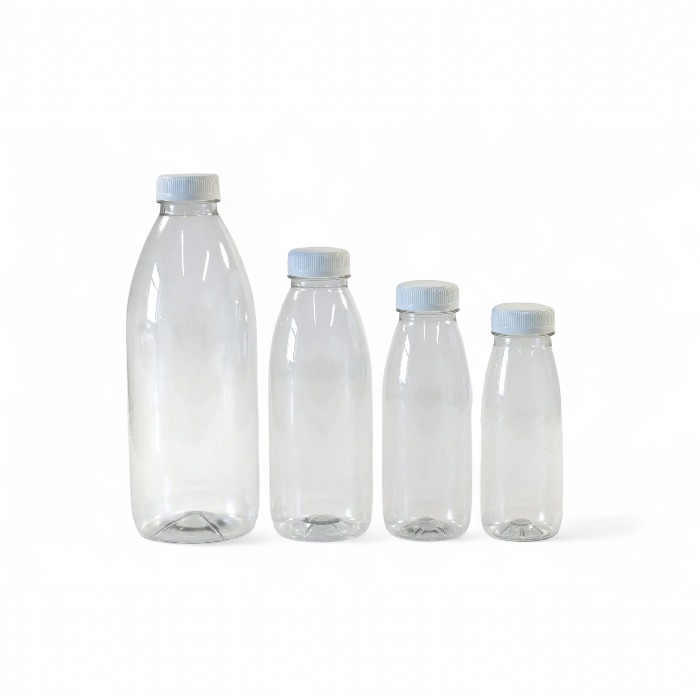 4 Sizes- Clear Pet Juice Bottles 250ml-330ml-500ml-1000ml