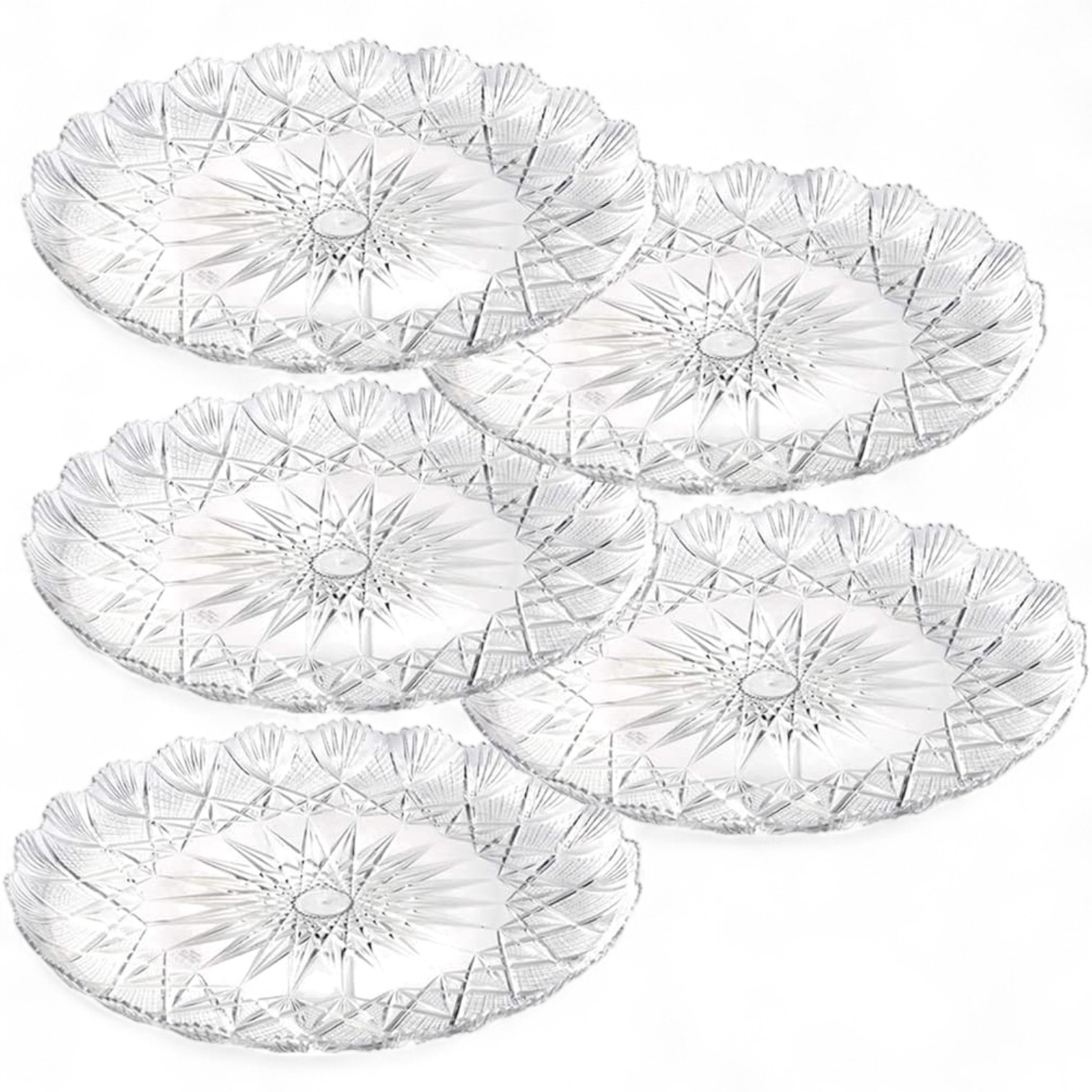 9 Sizes-Plastic Round Tray Clear- 12cm-18cm-20cm-22cm-24cm-27cm-30cm-33cm-36cm to Prt009