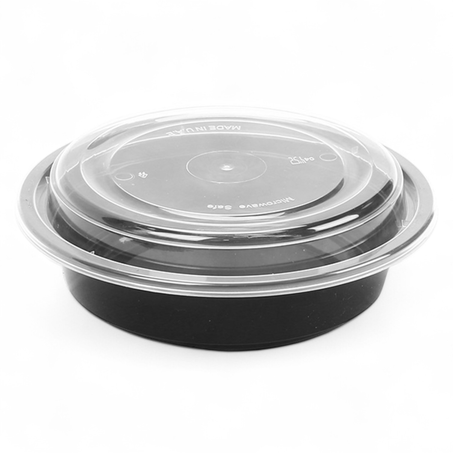 Black Round Bowl- Lid 473ml16 oz