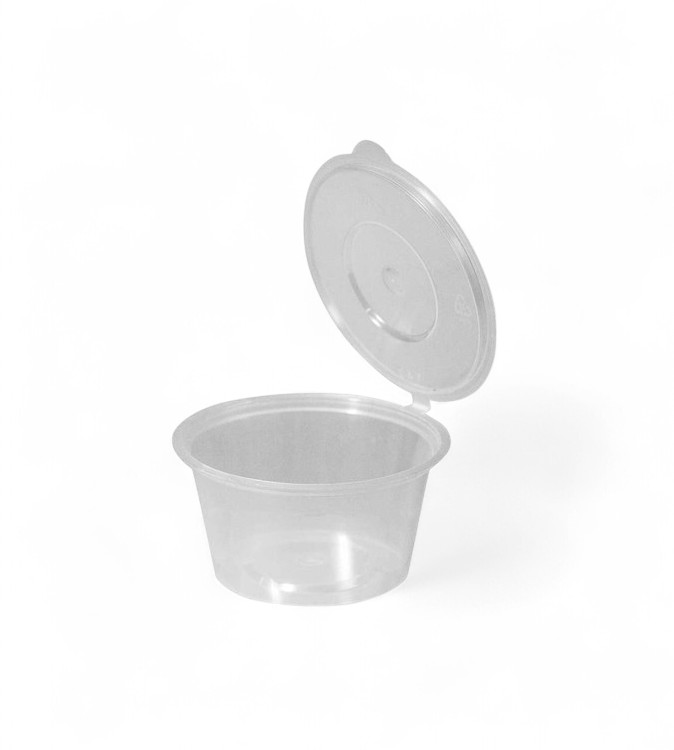 Premium Hinged Plastic Container Round