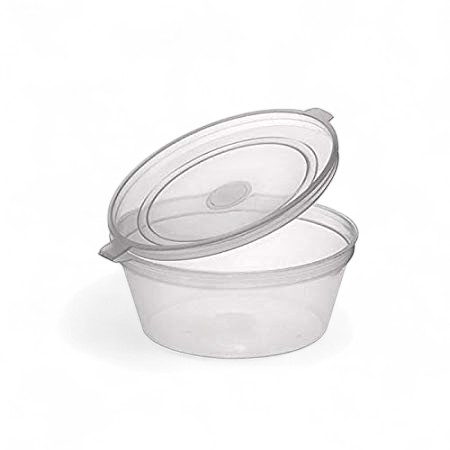 Premium Hinged Plastic Container Round