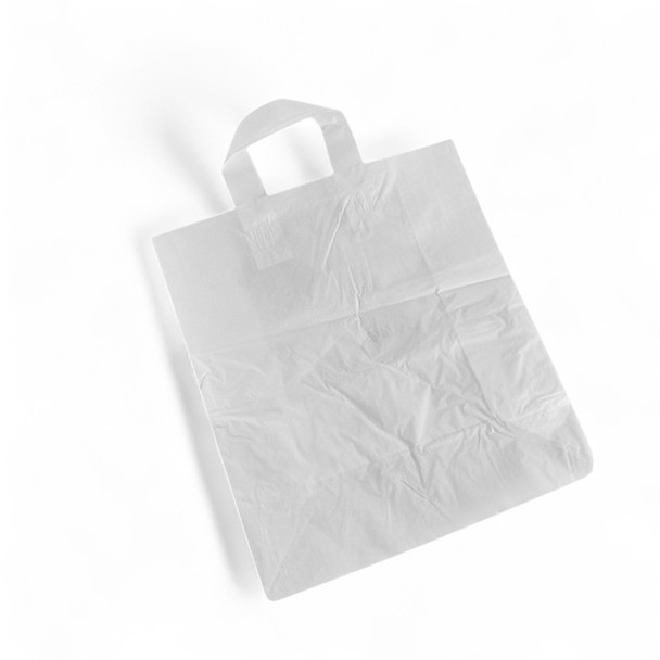 SOS White Plastic Carrier Bag Large