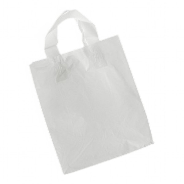 SOS White Plastic Carrier Bag Medium
